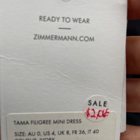 White Mini Zimmerman Dress - Picture 6 of 6